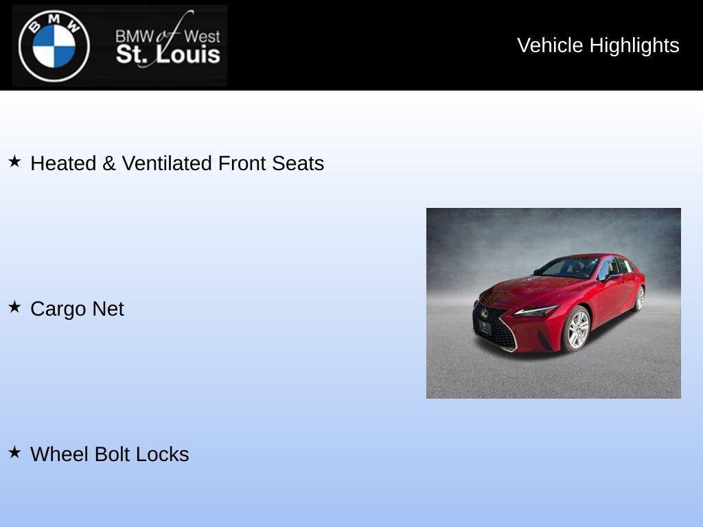 used 2021 Lexus IS 300 car, priced at $33,552