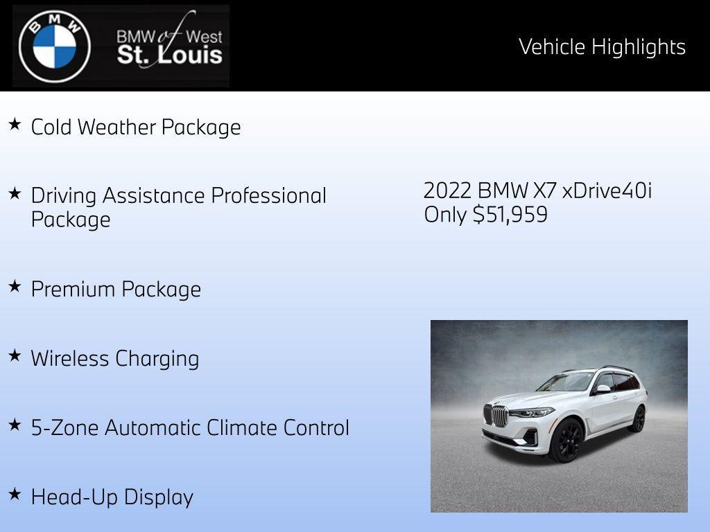 used 2022 BMW X7 car, priced at $50,667
