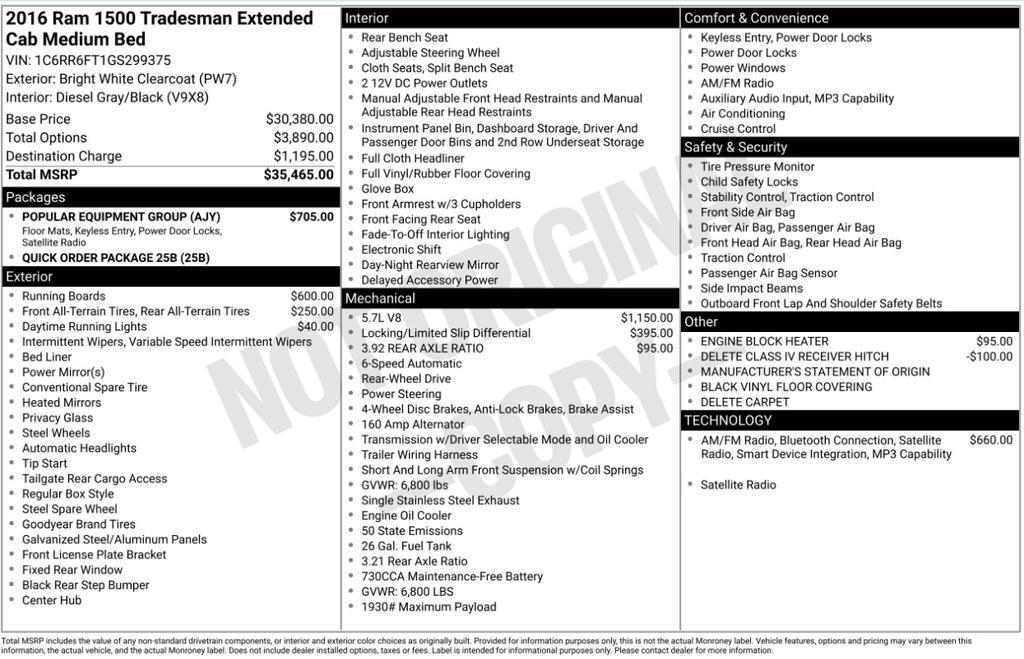 used 2016 Ram 1500 car, priced at $19,193