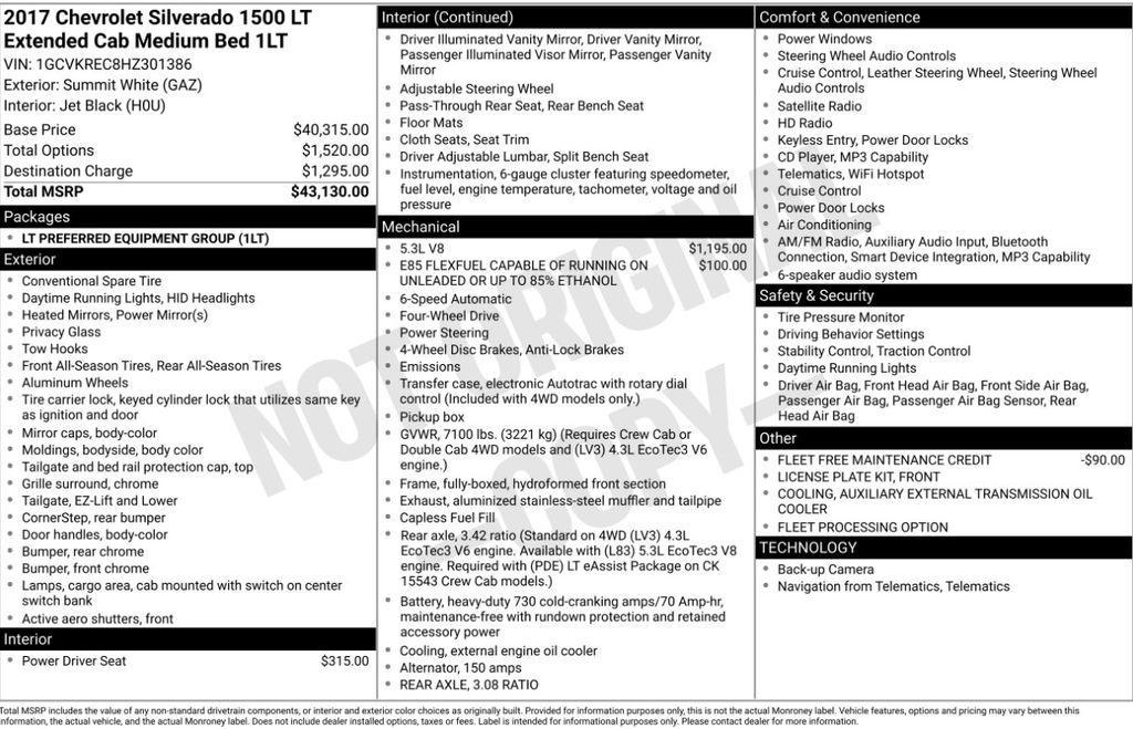 used 2017 Chevrolet Silverado 1500 car, priced at $16,293