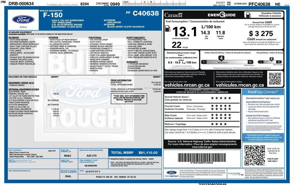 used 2023 Ford F-150 car, priced at $49,193