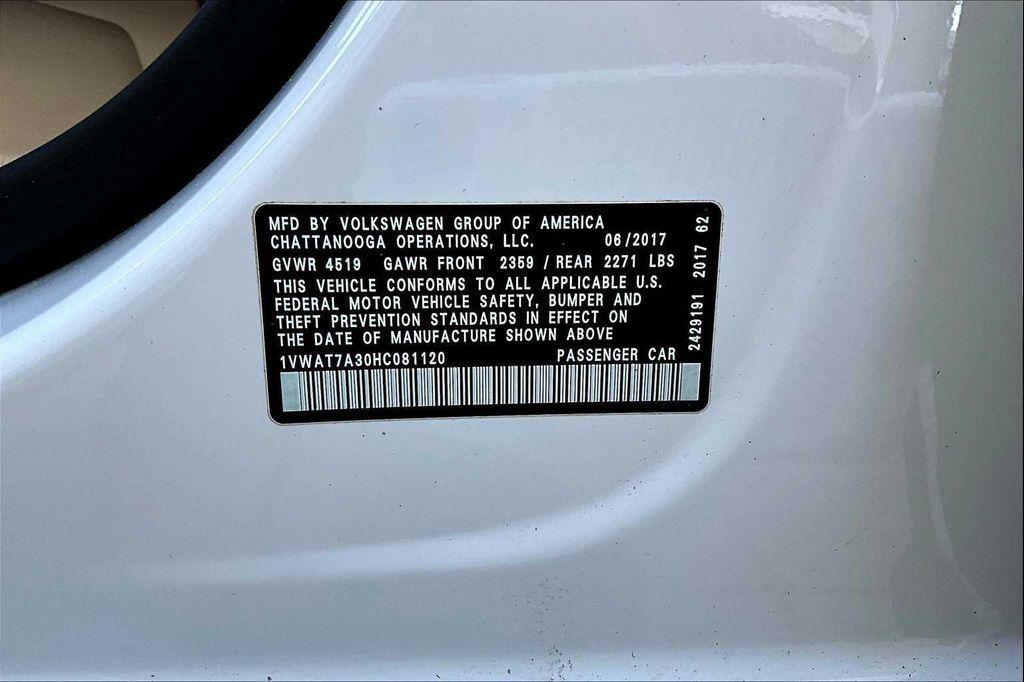 used 2017 Volkswagen Passat car, priced at $13,295