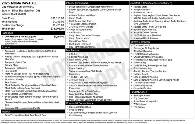 used 2025 Toyota RAV4 car, priced at $34,415