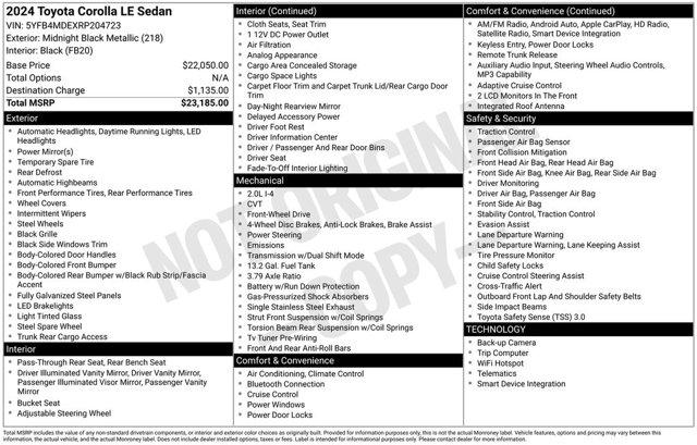used 2024 Toyota Corolla car, priced at $19,582