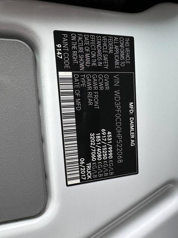 used 2017 Mercedes-Benz Sprinter 3500 car, priced at $17,995