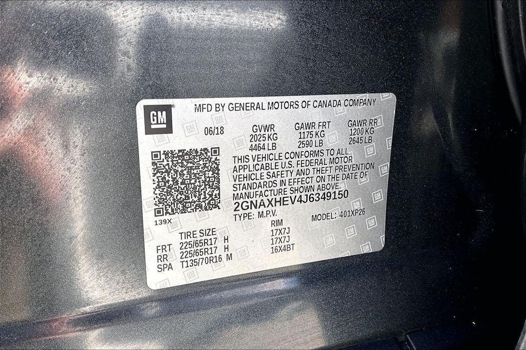 used 2018 Chevrolet Equinox car, priced at $12,878