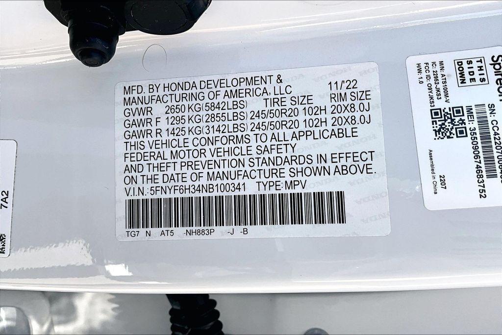 used 2022 Honda Pilot car, priced at $29,566