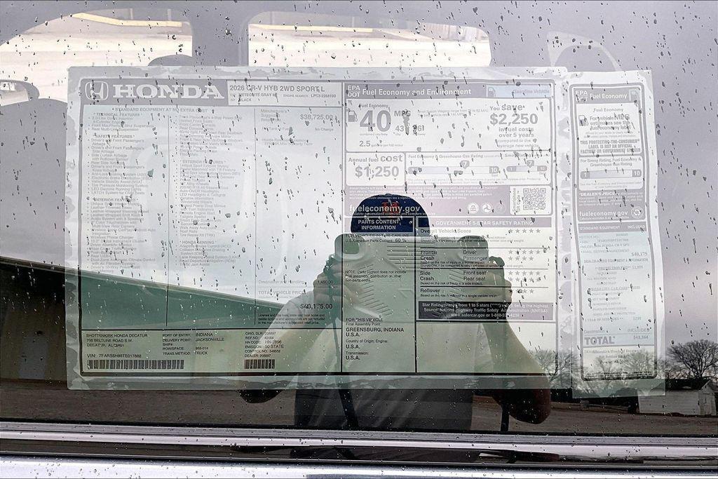 new 2026 Honda CR-V Hybrid car, priced at $40,175