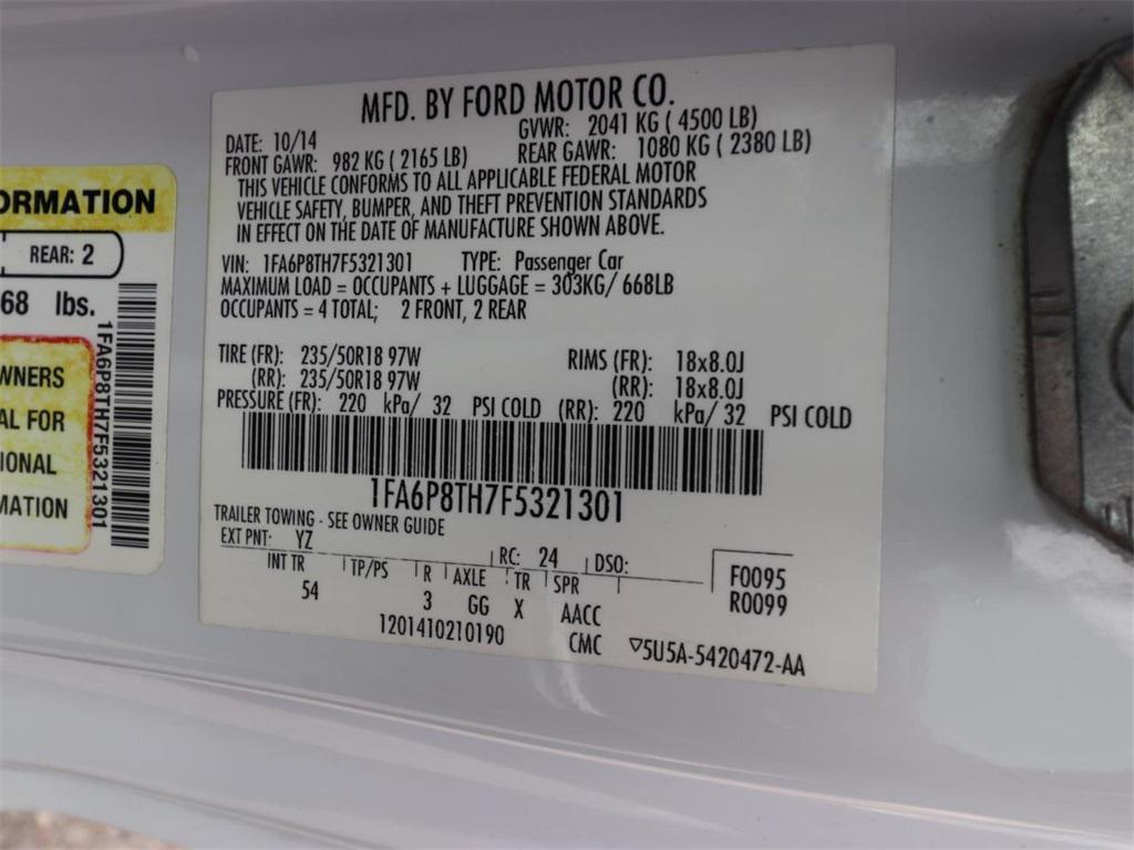 used 2015 Ford Mustang car, priced at $13,343