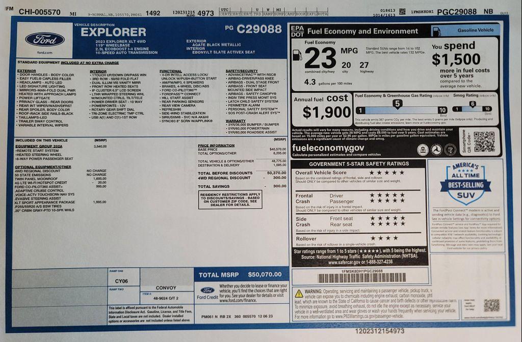 used 2023 Ford Explorer car, priced at $36,982