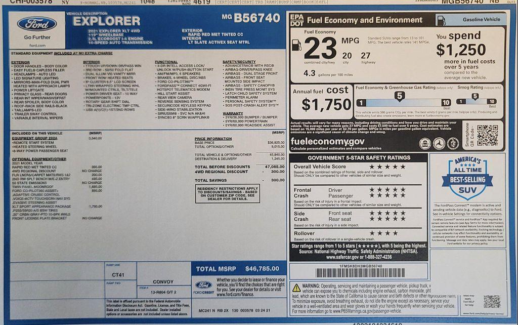 used 2021 Ford Explorer car, priced at $26,981