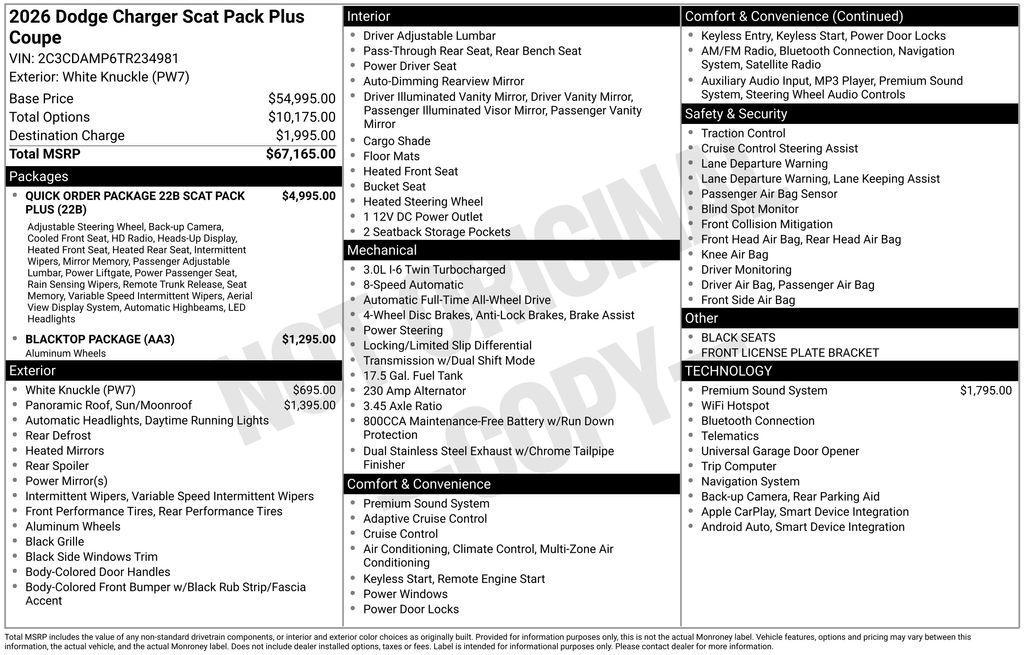 new 2026 Dodge Charger car, priced at $65,636
