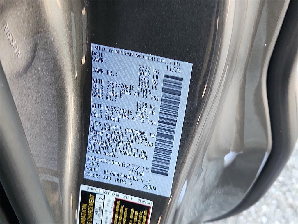 new 2026 Nissan Frontier car, priced at $29,967