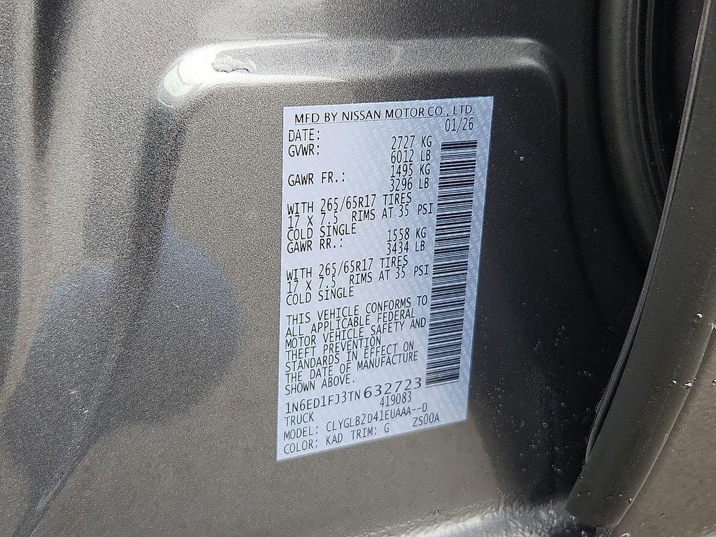 new 2026 Nissan Frontier car, priced at $35,784