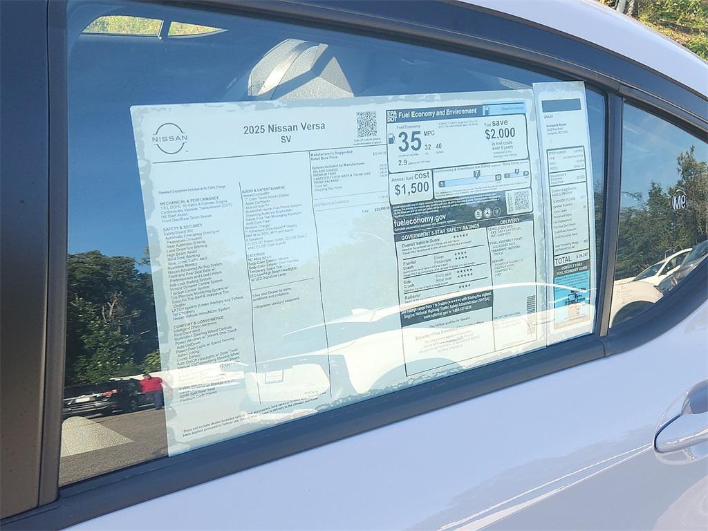 new 2025 Nissan Versa car, priced at $19,554