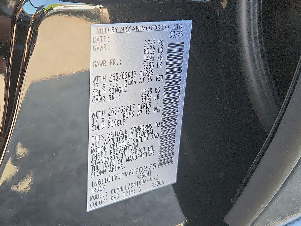 new 2026 Nissan Frontier car, priced at $38,936