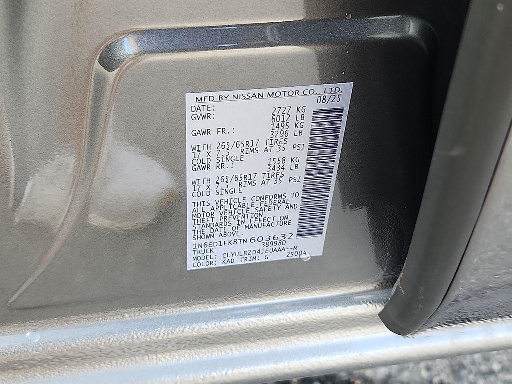 new 2026 Nissan Frontier car, priced at $40,285