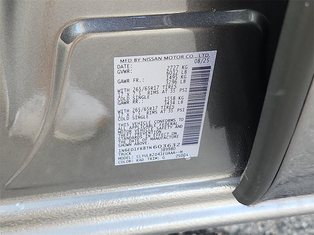 new 2026 Nissan Frontier car, priced at $39,021