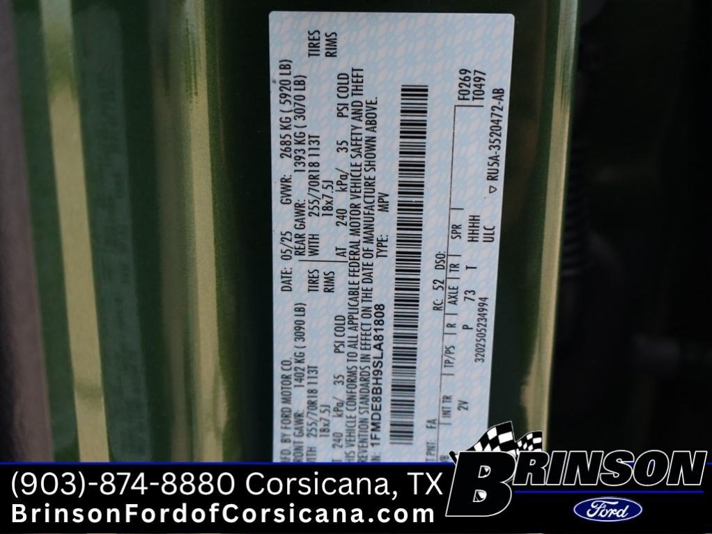 new 2025 Ford Bronco car, priced at $45,469