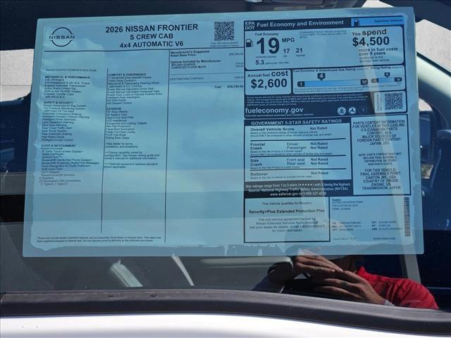 new 2026 Nissan Frontier car, priced at $34,284