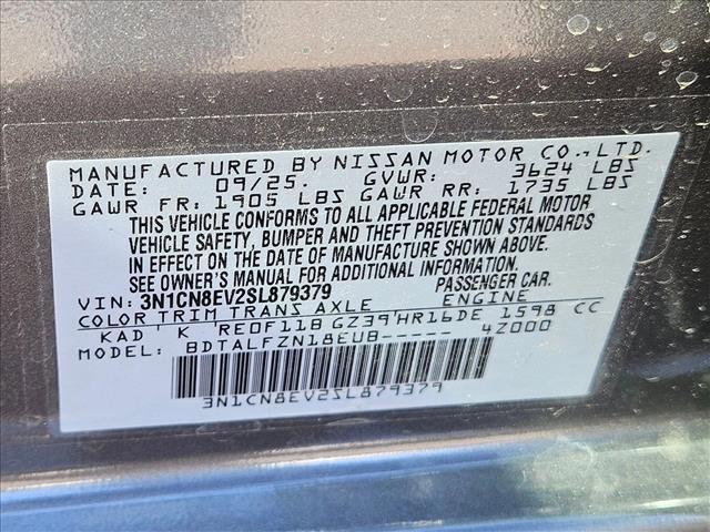 new 2025 Nissan Versa car, priced at $18,245