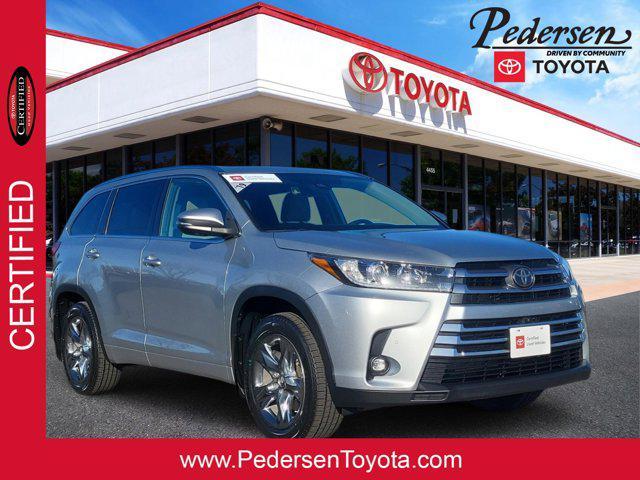 used 2019 Toyota Highlander car, priced at $27,300
