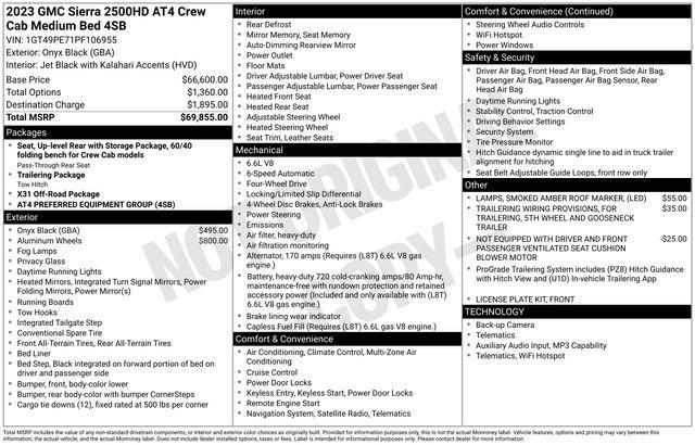 used 2023 GMC Sierra 2500 car, priced at $60,747