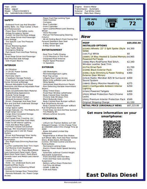 used 2020 Jaguar I-PACE car