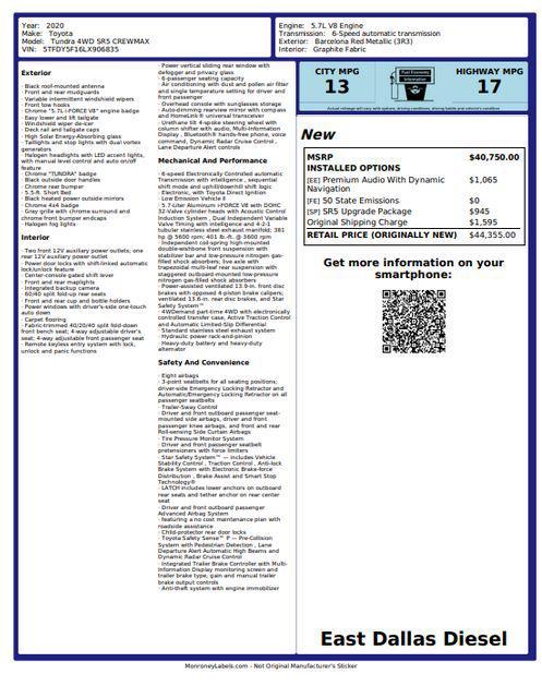 used 2020 Toyota Tundra car, priced at $34,991