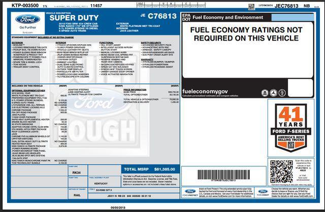 used 2018 Ford F-350 car, priced at $41,993