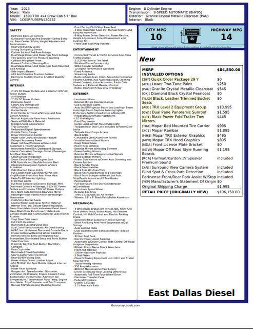 used 2023 Ram 1500 car, priced at $73,491