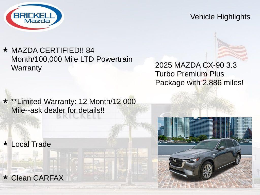used 2025 Mazda CX-90 car, priced at $39,500