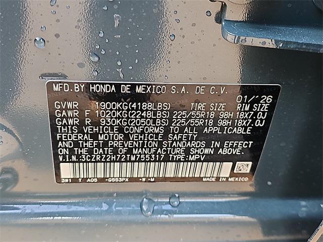 new 2026 Honda HR-V car, priced at $33,755