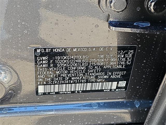 new 2026 Honda HR-V car, priced at $29,150