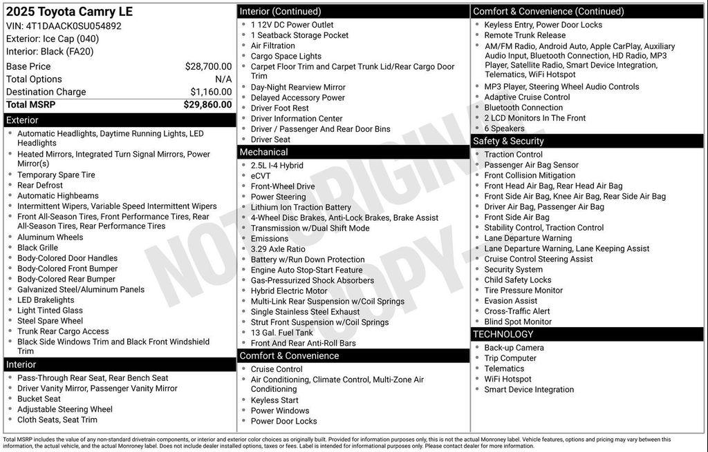 used 2025 Toyota Camry car, priced at $25,480