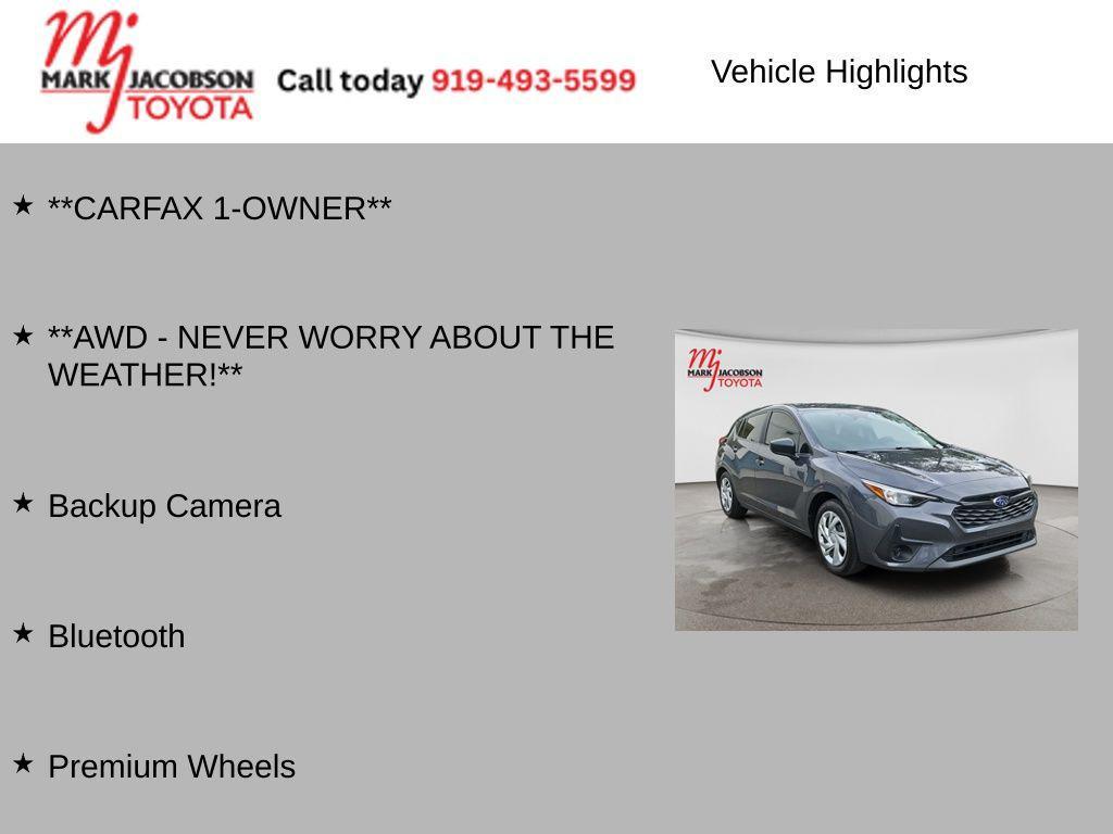 used 2025 Subaru Impreza car, priced at $23,972