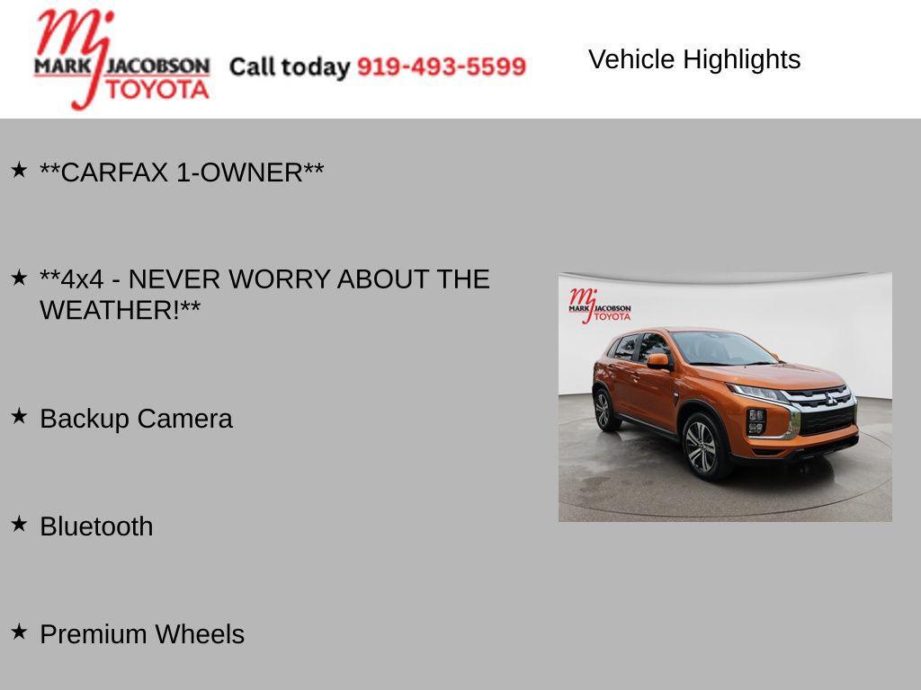 used 2025 Mitsubishi Outlander Sport car, priced at $21,478
