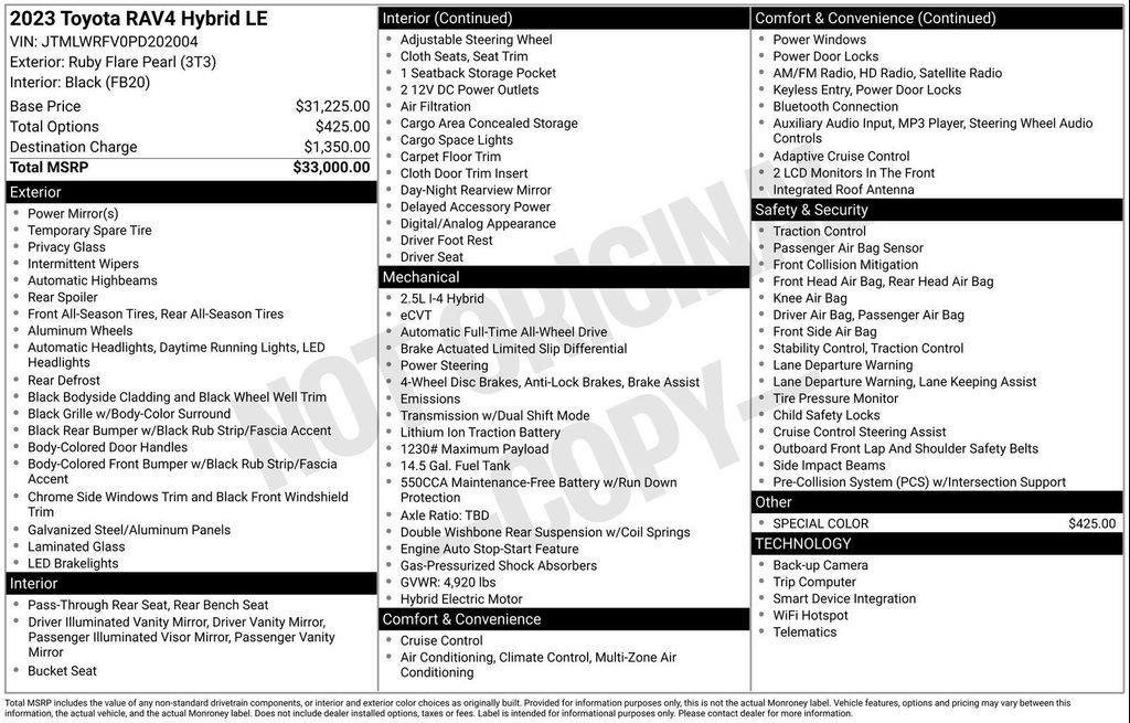 used 2023 Toyota RAV4 Hybrid car, priced at $28,880