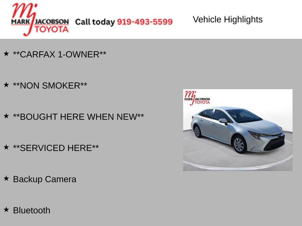used 2023 Toyota Corolla car, priced at $19,480