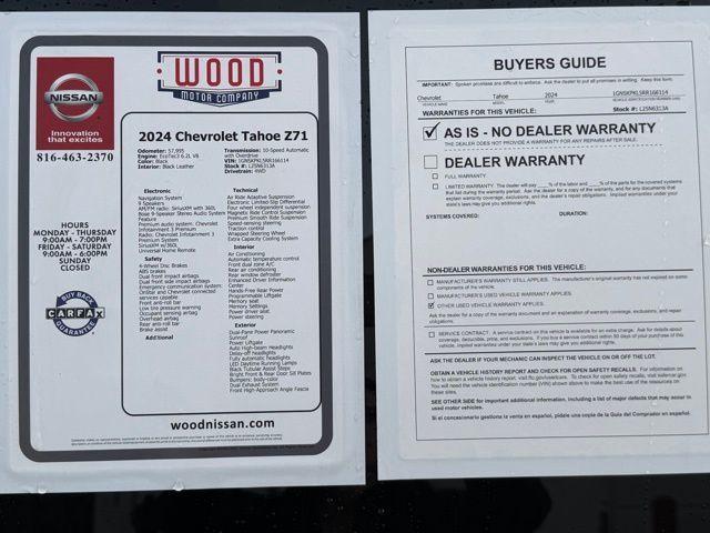 used 2024 Chevrolet Tahoe car, priced at $60,251