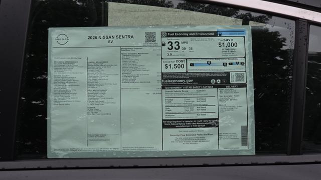 new 2026 Nissan Sentra car, priced at $24,128