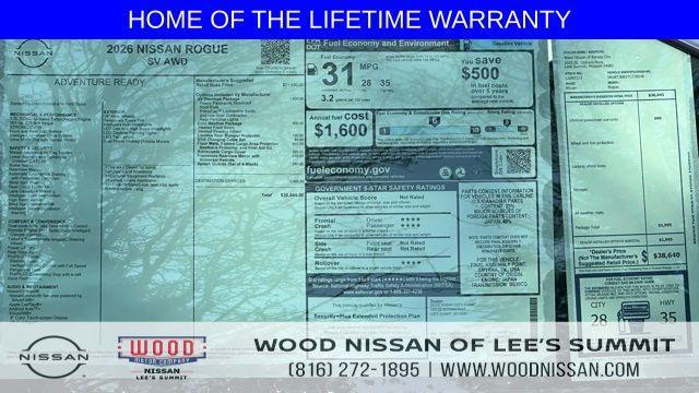 new 2026 Nissan Rogue car, priced at $30,766