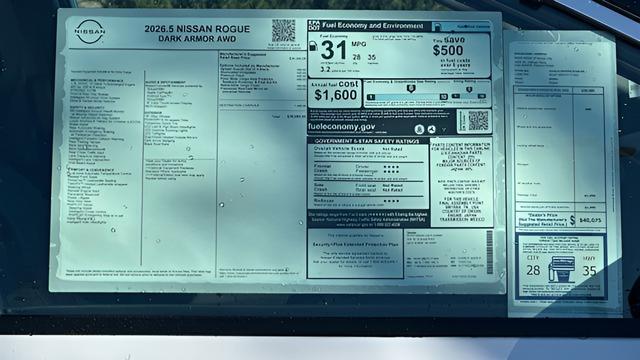 new 2026 Nissan Rogue car, priced at $32,738