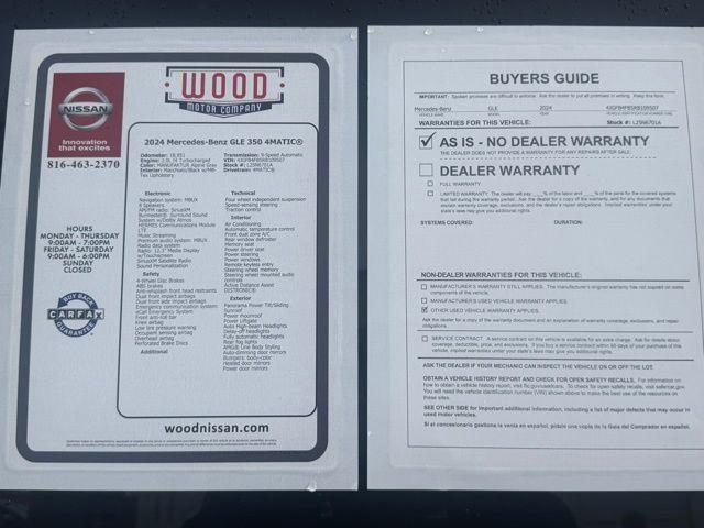 used 2024 Mercedes-Benz GLE 350 car, priced at $52,998