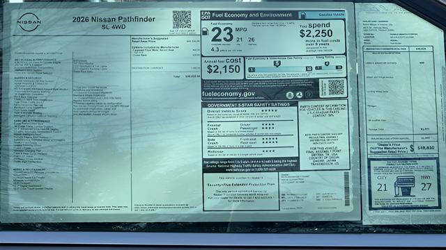 new 2026 Nissan Pathfinder car, priced at $42,090
