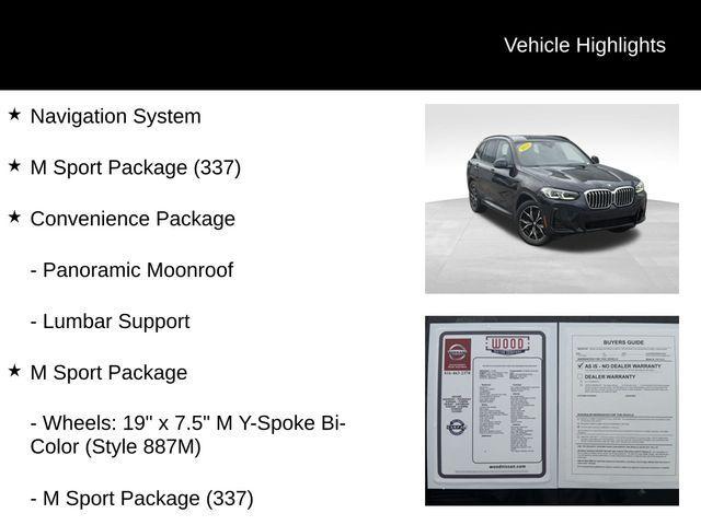 used 2022 BMW X3 car, priced at $33,460