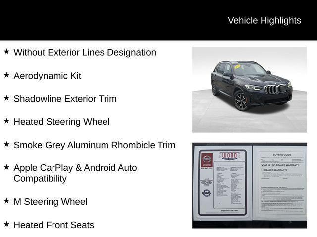 used 2022 BMW X3 car, priced at $33,460