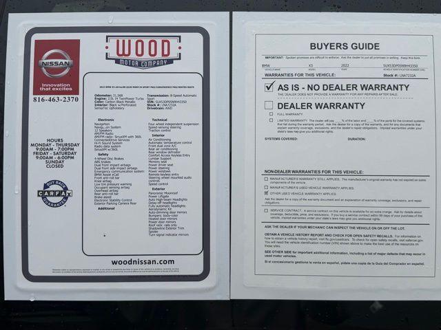 used 2022 BMW X3 car, priced at $33,460