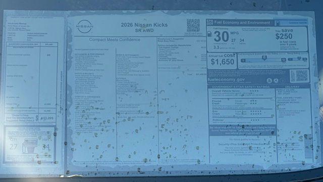 new 2026 Nissan Kicks car, priced at $28,349