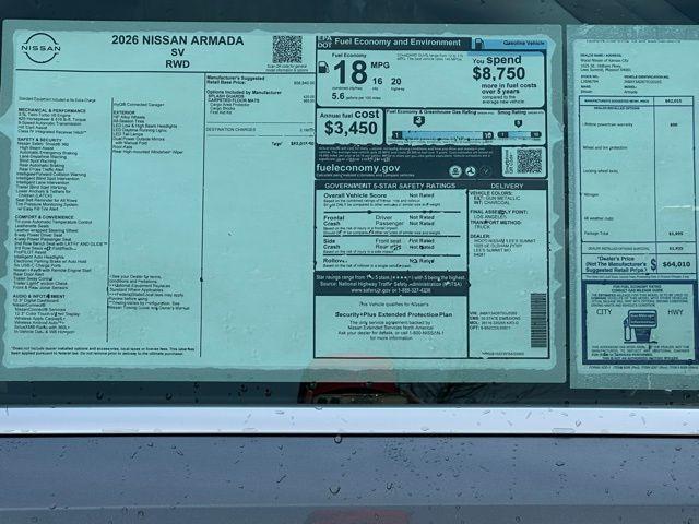new 2026 Nissan Armada car, priced at $57,038